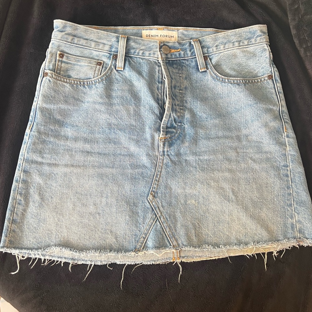 Denim Forum - the Edie Miniskirt from Aritzia